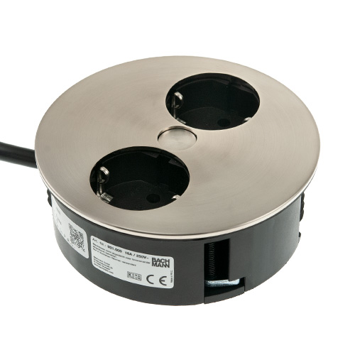 ballena más lejos Más Iluminación - Enchufe 2 Tomas Twist Embutir Encimera Inox